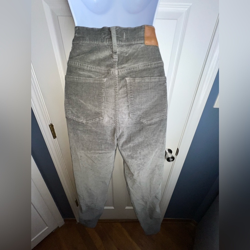 Madewell Women's 26 Tall Gray 10'' High Rise Skinny Corduroy Jeans Pants 26T - Picture 7 of 16
